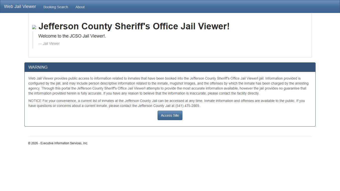 Home Page - Web Jail Viewer